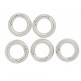 Infinity Hearts O-ring/Endeløs ring med Åpning Messing Sølv Ø18mm - 5 stk