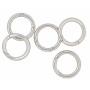 Infinity Hearts O-ring/Endeløs ring med Åpning Messing Sølv Ø28mm - 5 stk