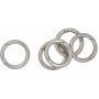 Infinity Hearts O-ring/Endeløs ring med Åpning Messing Sølv Ø35mm - 5 stk