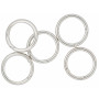 Infinity Hearts O-ring/Endeløs ring med Åpning Messing Sølv Ø40mm - 5 stk