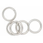 Infinity Hearts O-ring/Endeløs ring med Åpning Messing Sølv Ø45mm - 5 stk