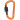 Infinity Hearts Brannmannshake/Karabinhake med Lås Messing Oransje 80mm - 5 stk