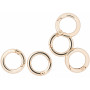 Infinity Hearts O-ring/Endeløs ring med Åpning Messing Lys Gull Ø23,5mm - 5 stk
