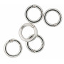 Infinity Hearts O-ring/Endeløs ring med Åpning Messing Sølv Ø23,5mm - 5 stk
