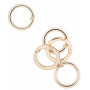 Infinity Hearts O-ring/Endeløs ring med Åpning Messing Lys Gull Ø30mm - 5 stk