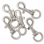 Infinity Hearts Karabinhake med D-ring Messing Sølv 45mm - 5 stk