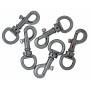 Infinity Hearts Karabinhake med D-ring Messing Gunmetal 45mm - 5 stk