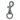 Infinity Hearts Karabinhake med D-ring Messing Gunmetal 45mm - 5 stk