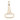 Infinity Hearts Karabinhake med D-ring Messing Gull 50mm - 1 stk