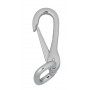 Infinity Hearts Karabinhake med D-ring Messing Sølv 50mm - 1 stk