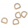 Infinity Hearts D-Ring Messing Lys Gull 10x10mm - 5 stk