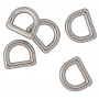 Infinity Hearts D-ring Messing Sølv 12x12mm - 5 stk.