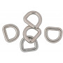Infinity Hearts D-ring Messing Sølv 10x10mm - 5 stk.