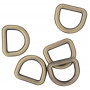 Infinity Hearts D-Ring Messing Antikk bronse 16x16mm - 5 stk