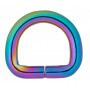 Infinity Hearts D-Ring Jern Mix farget 15x15mm - 5 stk