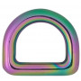 Infinity Hearts D-Ring Jern Mix farget 10x10mm - 5 stk