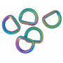 Infinity Hearts D-Ring Jern Mix farget 20x20mm - 5 stk