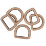 Infinity Hearts D-Ring Messing Antikk bronse 25x25mm - 5 stk