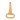 Infinity Hearts Karabinhake med D-ring Messing Lys Gull 50mm - 1 stk