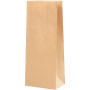 Papirpose, brun, H: 22,5 cm, str. 6,5x9 cm, 50 g, 100 stk./ 1 pk.