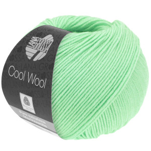 Bilde av Lana Grossa Cool Wool Garn 2087 Hvit Grønn