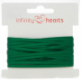 Infinity Hearts Satengbånd Dobbeltsidig 3mm 587 Mørk Grønn - 5m
