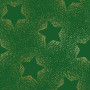 Poplin m/stjerner folietrykk gull 145cm 025 Grønn - 50cm
