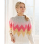 Pink Lemonade Sweater by DROPS Design - Genser Strikkeoppskrift str. S - XXXL