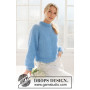 Blueberry Cream Sweater by DROPS Design - Genser Strikkeoppskrift str. S - XXXL