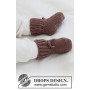 Chocolate Toes by DROPS Design - Baby Sokker Strikkeoppskrift str. 0/1 mdr - 3/4 år