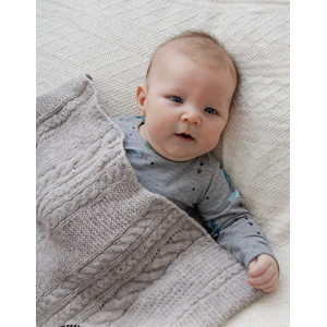 Cosy Twists by DROPS Design - Baby Teppe Strikkeoppskrift 65-80 cm