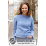 Rain Romance Sweater by DROPS Design - Genser Strikkeoppskrift str. S - XXXL