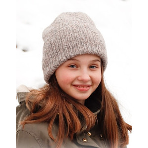 Winter Smiles Hat by DROPS Design - Lue Strikkeoppskrift str. 2 - 12 år
