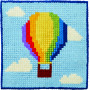 Permin Broderisett Luftballong for barn 25x25 cm