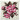 Permin Broderisett Stramaj med tråd rosa rose 40x40cm