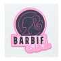 Strykeklistremerke Barbie Girl 7 x 7,5 cm