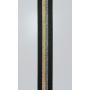 Veskerem i polyester 38 mm svart/gull/sølv med Lurex - 50 cm