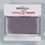 Infinity Hearts Satengbånd Dobbeltsidet 38mm 12 Sølv - 5m