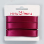 Infinity Hearts Satengbånd Dobbeltsidet 15mm 275 Vinrød - 5m