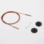 KnitPro Wire / Kabel til utskiftbare rundpinner 20 cm (blir 40 cm inkl. pinner) Brun