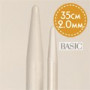 Drops Basic Strikkepinner / Jumperpinner Aluminium 35cm 2.00mm /13.8in US 0